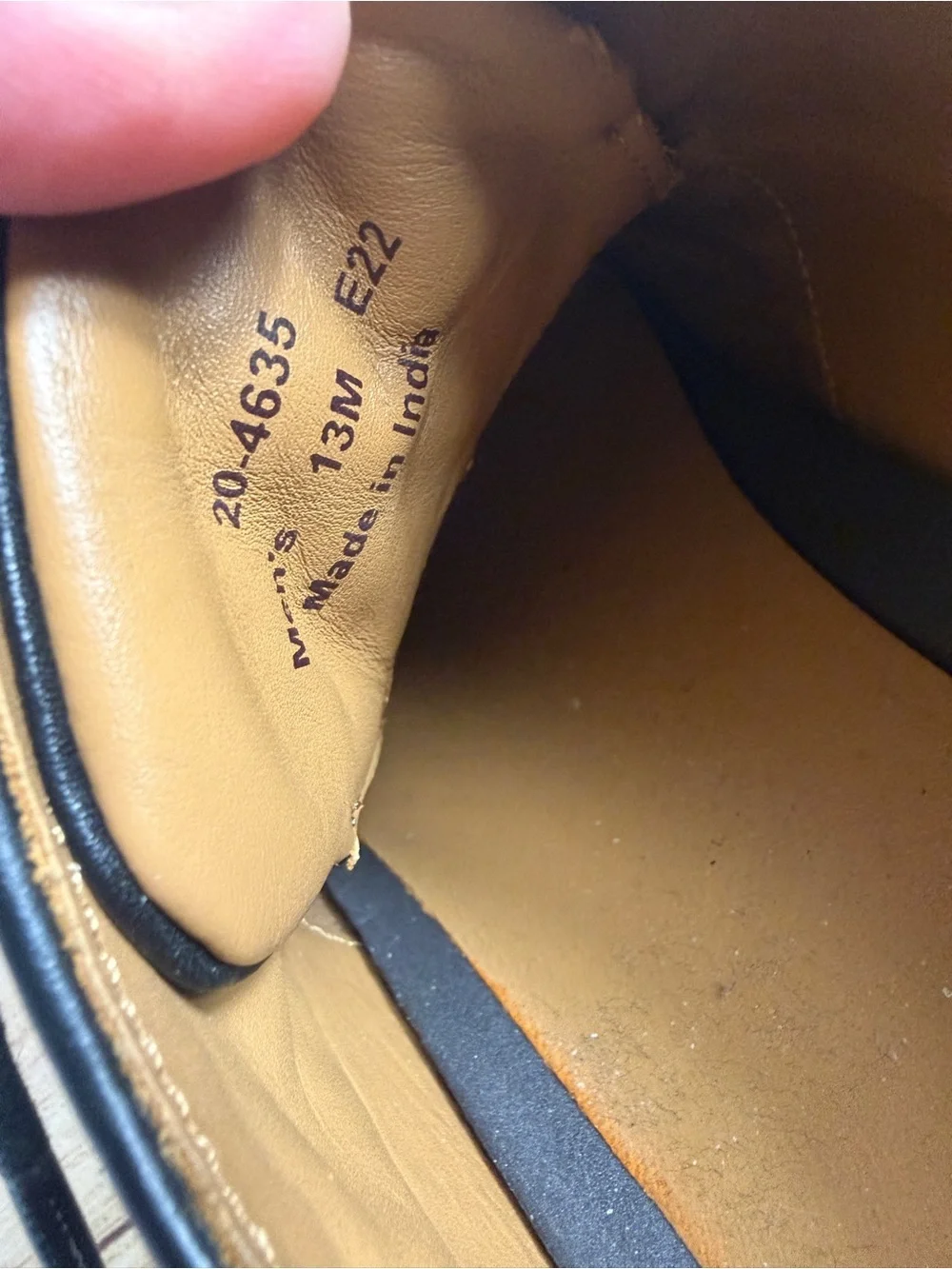 Johnston and Murphy black wing tip, Oxford. Leather size 13.